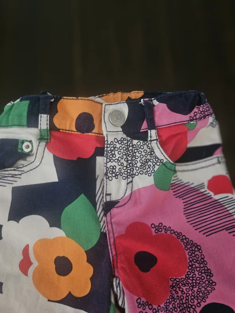 Gymboree Floral Skinny Jeans in Pink, Red, Orange, Navy, Green, White